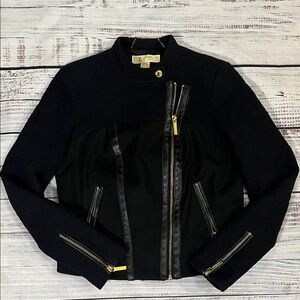 Michael Kors Mixed Media Moto Jacket